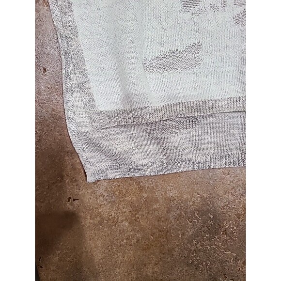 Zozo Sz XL Pullover Sweater Gray Taupe Cotton Blend Lightweight Cuffed Sleeve - Picture 5 of 11